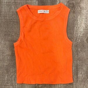 Neon orange tank top